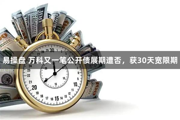 易操盘 万科又一笔公开债展期遭否，获30天宽限期