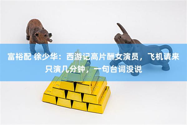 富裕配 徐少华：西游记高片酬女演员，飞机请来只演几分钟，一句台词没说